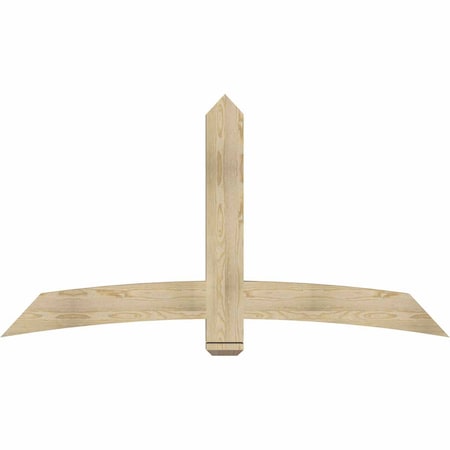 Ekena Millwork Bellingham Rough Sawn Timber Gable Bracket, Douglas Fir, 72"W x 39"H x 4"D x 6"F, 13/12 Pitch GBW072X39X0406BEL00RDF